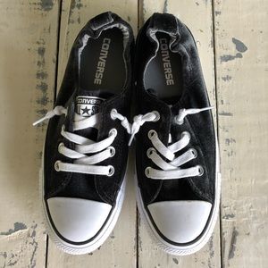 Women’s Converse All Star Black Velvet Chucks 7
